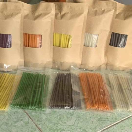 Ống hút gạo tự hủy ( màu tự nhiên từ rau - củ - quả)